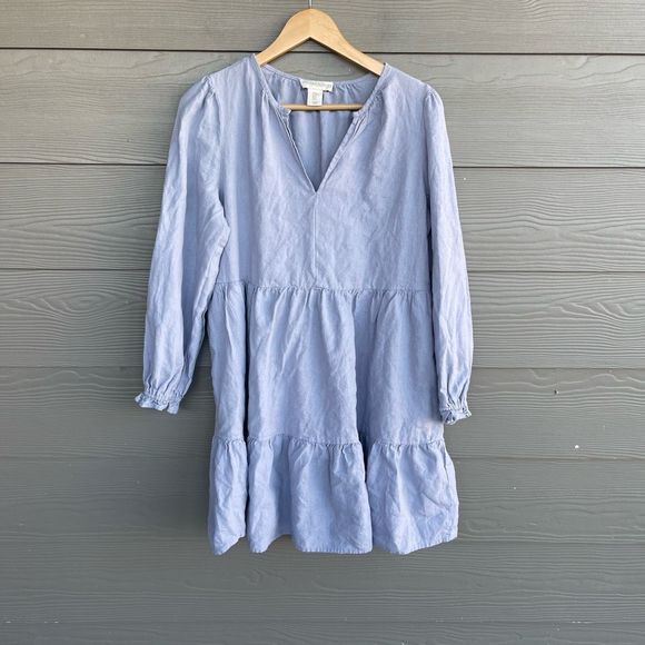 Anthropologie Light Blue Midi Dress - Picture 1 of 7